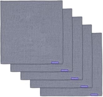 Vala Alta Irish Linen Handkerchiefs - Made in USA - 12” x 12” - 2 Year Guarantee - 5 Pack - Mens & Womens Handkerchiefs