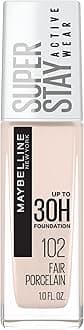 Maybelline Super Stay Full Coverage Liquid Foundation Active Wear Makeup, Up to 30Hr Wear, Transfer, Sweat & Water Resistant, Matte Finish, Fair Porcelain, 1 Count