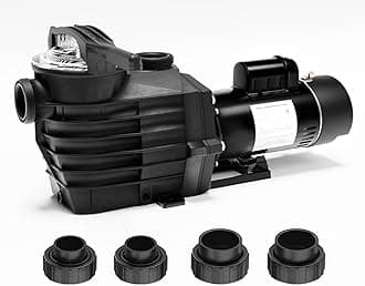 Pipopa 2.5HP 6420GPH Pool Pumps Above Ground and Inground, 115v/230v Dual Voltage Swimming Pool Pumps, Super Power, Salt/Fresh Water, IP44 Waterproof, Energy Saving