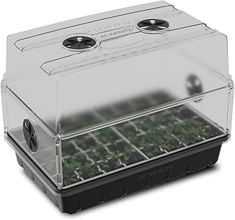 AC Infinity Humidity Dome, Heavy-Duty Germination Kit with 3 mm Thickest Dome, Sturdy Drip Tray, 5x8 Cell Seedling Tray, Vented Height Extension Panels, for Seed Starting, Propagation, Cloning Plants