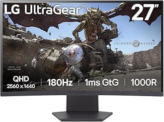 LG 27GS60QC-B Monitor PC 27" [27] 2560 x 1440 Pixel Quad HD LCD Nero (VA 27IN 2560 X 1440 16:09 1MS - HDMI X2 DISPLAYPORT HEADPHONE)