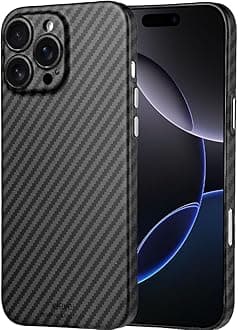 Magnetic for iphone 16 Pro Max Case, Flexible Carbon Fiber [Compatible with MagSafe] Slim Thin Shockproof Phone Cover Matte Anti-Scratch Protective Case for iphone 16 Pro Max 6.9 inch(Black)
