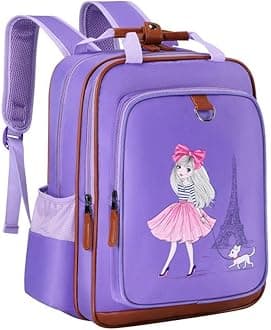 Backpack for Kids 15" | Durable and Functional School Kid Book Bag, Perfect Bag for Kindergarten or Elementary (Paris)
