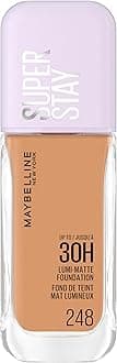 New York Super Stay up to 30HR Lumi-Matte Foundation, Medium-Full Coverage, Vegan Formula*, Amino Acids, Niacinamide, Vitamin E, All Day Wear - Shade: 248