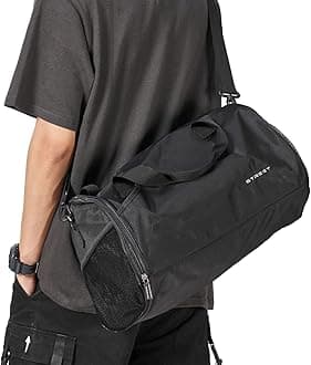 Large Sports Gym Bag for Men Women with Wet Pocket & Shoes Compartment,Travel Duffel Bag, Blackï¼ˆShoe compartmentï¼‰, Large