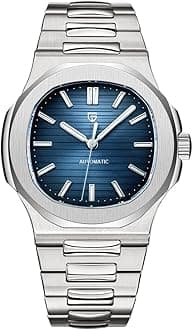 HaiQin Pagani Design 1728 Elegant Men's Automatic Mechanical Watch Full Stainless Steel Synthetic Sapphire 100m Waterproof Luminous Sports WristWatches