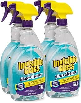 92194-4PK Premium Glass and Window Cleaner Spray – Cleans Glass, Windows, Mirrors, Shower Doors, and More – Streak-Free, Ammonia-Free, Tint-Safe – 32 fl oz (Pack of 4)