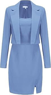 Women's Professional Business Lightweight Blazer Dress Suit Sets 2 Piece Work Office Fashion Outfits