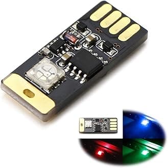 ICBEAMER Voice Control 1pcs + Touch Color Changing RGB Multi Color Universal USB Interface Plug-in Miniature Night Light LED Car and Trunk Ambient Atmosphere