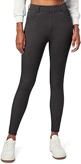 Stretchy Jeans for Women High Waist Pull on Jeggings Tummy Control Skinny Sweatpant Jean Leggings with Pockets Trendy