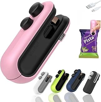 Wazdorf Sealing Clip - Portable Mini Sealing Machine Handheld Packet Sealer for Food, Snacks, Chips, Fresh Storage, Plastic Bag Sealing Machine, Multicolor
