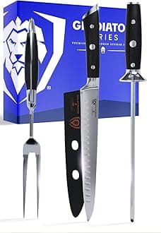Slicing Brisket Knife Set Meat Fork - High-Carbon German Steel - G10 Handle - Sheath - Knife Set - Gladiator Series Butcher Knife -Carving Knife - Slicer Boning Knife for Meat Cutting - NSF