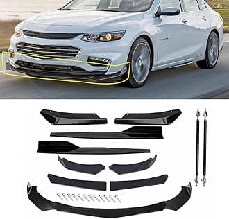 Spoiler Splitter Body Glossy Black Fit for 2009-2020 Altima Front Rear Bumper Lip Kit Side Skirt Universal Fit