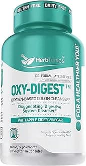 Oxygen Based Colon Cleanse and Detox Digestive System Formula | with Apple Cider Vinegar | Colon Cleanser Pills for Adults | 90 Gluten Free Vegan Capsules