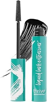 - Liquid Lash Extensions Mascara, Tubing Thrive Mascara Lengthening, Volumizing & Curling, Smudge Proof, Washable, No Clumping or Flaking, Vegan & Cruelty Free, Brynn (Rich Black)