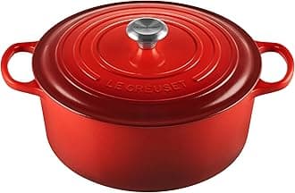 Le Creuset Signature Enamelled Cast Iron Round Casserole Dish With Lid, 30 cm, 8.1 Litres, Cerise, 21177300602430