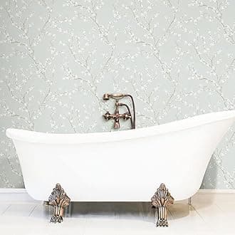 RoomMates RMK11272WP Blue Cherry Blossom Peel and Stick Wallpaper