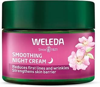 Weleda Smoothing Night Face Cream with Wild Rose & White Tea, Moisturising Cream for Women & Men, Reduces Wrinkles, Age Protect Complex, Vegan, 40ml