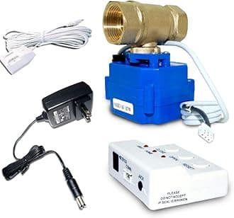 E-SDS Water Leak Detector with Shutoff Valve,Sensors and Sounds Alarm,Automatic Water Leak Shut Off Valve System,for Pipes 3/4 NPT,Flood Prevention for Laundry,Water Heaters and More
