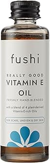 Fushi Really Good Organic Vitamin E Skin Oil 50ml, 30000IU/G 100% Natural Vitamin E Best for Skin soothing, Dry Skin, Wrinkles, Uneven Skin Tone, Scars Plant Derived. Vegan. Made in the UK