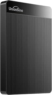 UnionSine 750GB 2.5" Ultra Slim Portable External Hard Disk Drive HDD-USB 3.0 for PC, Mac, Laptop, PS4, Xbox one,Xbox 360,HD-2510(Black)
