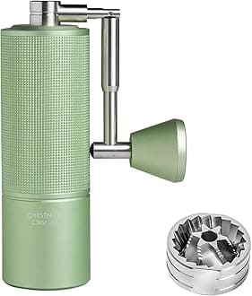 Chestnut C3 ESP Pro Manual Coffee Grinder, Stainless Steel S2C Conical Burr Hand Coffee Grinder with Foldable Handle, Adjustable Grind Setting for Espresso to French Press - Green