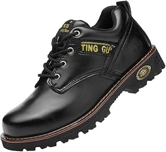 Steel Toe Mens Womens Safety Boots Work Waterproof Shoes Leather Industrial & Construction Indestructible Protect Working Ankle Footwear UK Low