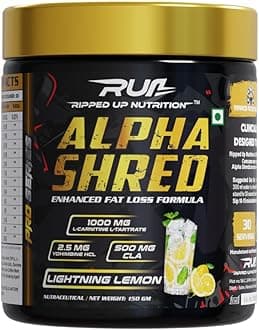 - Ripped Up Nutrition Alpha Shred - Pro Series, Fat Burning Powder, Premium Ultra Strenth Lipolytic Fat Burning (Lightning Lamonade, 150gm, 1 count, 30 Servings)