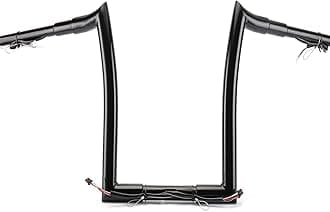 TIGERSGATE Black PREWIRED 1.5" Fat Ape Hanger Handlebar 16" Rise Compatible With Harley Road Glide & Road Glide Special & Road Glide Ultra