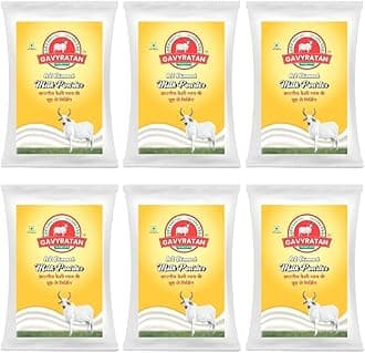 Gavyratan Pure and Natural A2 Desi Cow Skimmed Milk Powder for Tea Coffee (1 Kg, Pack of 6)