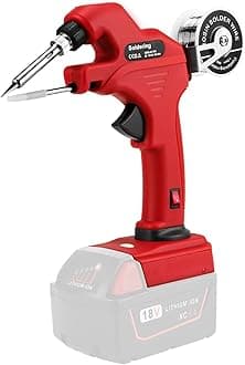 NALACAL Cordless Soldering Iron for Milwaukee 18V Battery, 30W Soldering 30s Quick Preheat Soldering Iron Kit with 0.04" Solder Wire & 5PCS Solder Tips for Electronics, Circuit Boards, Jewelry Making