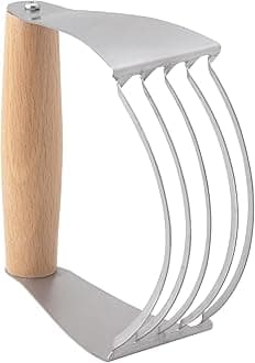 Mrs. Anderson’s Baking Professional 5-Blade Pastry Cutter and Dough Blender, Stainless Steel Blades with Wood Handle