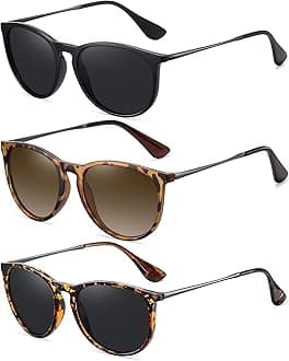 Retro Polarized Sunglasses Womens 2026 Trendy Round Classic Glasses