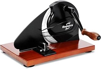 Redants Manual Bread Slicer for Homemade Sourdough Bread, Versatile Hand Crank Bread Slicer, Adjustable Thickness for Smooth Cutting, Food Grade Stainless Steel (Black)