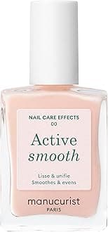 Active Smooth 00 Nail Concealer Polish & Care - 2 in 1 Nude Nail Polish : Nail Strengthener and Growth - No Lamp - Ridge Filler for Nails - Natural Rosé Nail Polish