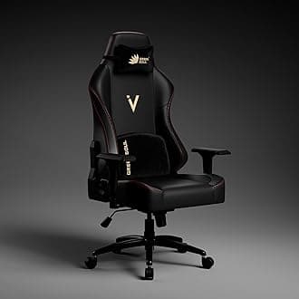 Vision Multi-Functional Ergonomic Gaming Chair, Premium Leatherette Chair with Adjustable Neck & Lumbar Pillow, 4D Adjustable Armrests & Heavy Duty Metal Base (Black) Installation Provided