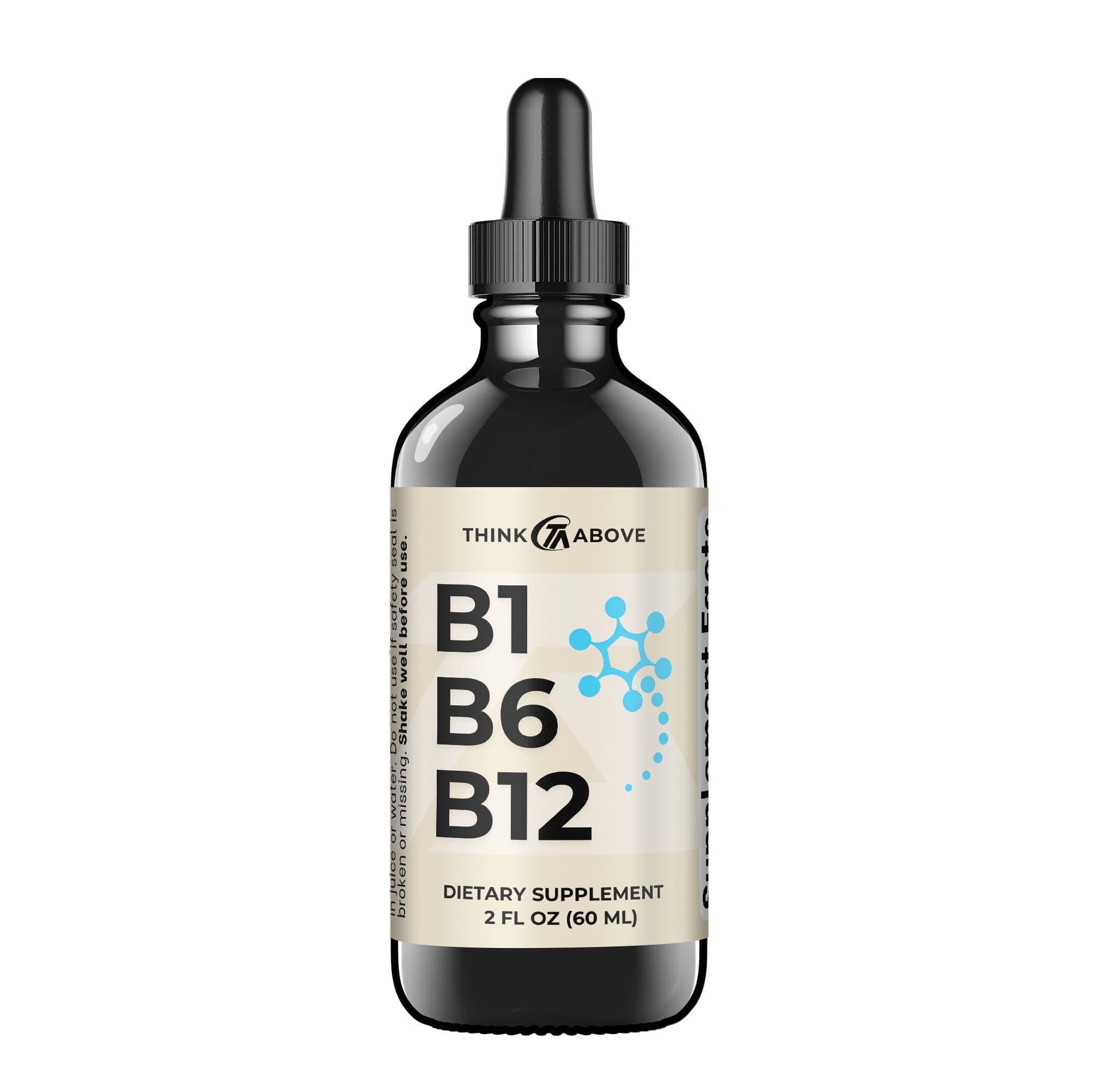 B1 B6 B12 Vitamin Liquid Drops - Nerve, Energy, Brain Support Supplement - Fr...