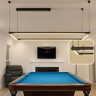 Solvita Pool Table Light –Premium LED Billiard Light, Flicker-Free, Dimmable, Adjustable Height & 360° Rotatable Design – Bright White 4000K (Square 49.6 x 49.6 inch)