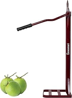 Coconut Husk Peeler with Handle Grip | Heavy Weight 3 Kg | Manual Coconut Outer Shell Extractor | Powder Coated Metal | Heavy Dehusker Machine | Colour May Vary