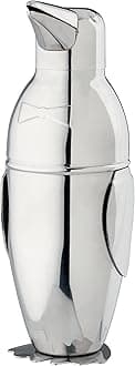 HIC Penguin Cocktail Shaker, 18/8 Stainless Steel, 18-Ounce