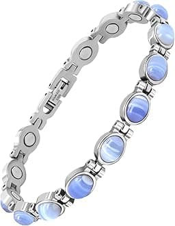JEROOT Ultra Strength Magnetic Bracelet for Women | 3500-6000 Gauss Neodymium Magnets | Magnetic Therapy Jewelry with Adjustable Tool & Gift Packaging