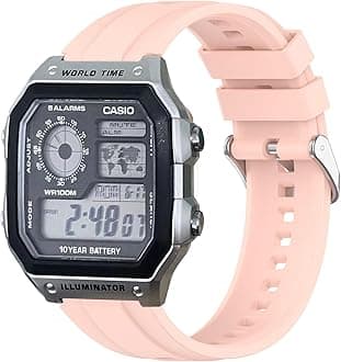 Uhrenarmbänder für Casio AE 1200 / W 218h / AE 1300 / F 91W/ W 218h / AQ S810W Strap, Silikon Ersatzband Uhrenarmband Armbänder Armband für Casio W 219 / F 108WH/ AE 1000W /SGW 500H