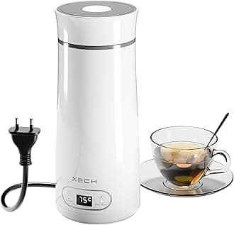 XECH Electric Kettle Small with Temperature Control 400ml Mini Portable Kettles for Boil Hot Water 300W Electric Bottle Tea Coffee without Milk Birthday Gift for Sister and Brother (Hydroboil Digital)