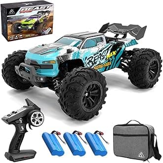 X-Verse SG116MAX 1/16 Brushless RC Cars for Adults Fast 50 mph, RC Trucks 4X4 Offroad Waterproof, 4WD High Speed Drift RC Car, All Terrain RC Truggy (3 Battery)