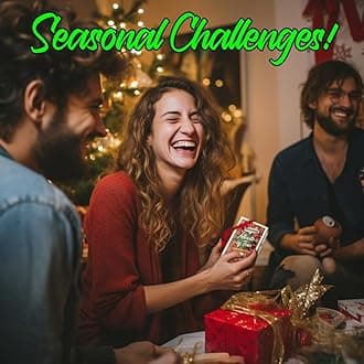 Funwares Minute of Fun: Christmas Expansion Pack - 218 New Challenges - Transform Everyday Household Items Into The Minute to Win It Christmas Games, 2-12 Players