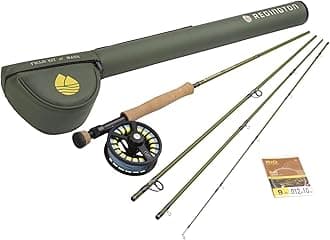 Redington Fly Fishing Field Kit, Fly Rod and Reel Combo Starter Kit, Line and Carrying Case Included