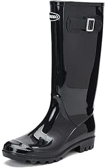 Women's Tall Rain Boots Garden Boots Waterproof Wellington Rubber Boots