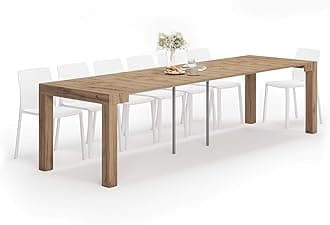 First, Extendable Console Table, 45(305) x90 cm, Rustic Oak, Made In Italy