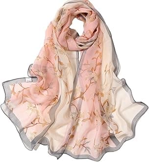 Lightweight Scarves for Women Elegant Floral Pattern Scarf Shawls Sunscreen Head Shawls