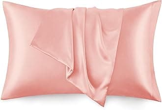 Love's cabin Satin Pillowcase Set of 2 Queen Size 20x30, Cooling Pillow Covers for Hair and Skin, Silky Smooth with Envelope Closure, Similar to Silk, Coral